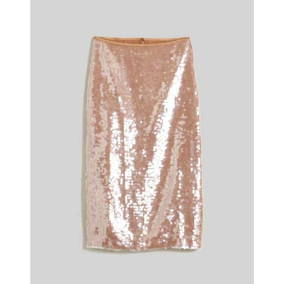 Madewell Sequin Midi Skirt Fallen Timber - 00 - Picture 6 of 6